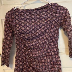 Vintage ruched purple top